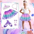 thumbnail image 3 of Set de disfraz de princesa con zapatos, joyas para niños de 3 a 6 años, 3 of 8