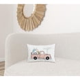 thumbnail image 5 of 13" X 20" White and Pink  Easter Bunny Pink Truck Throw Pillow, 5 of 6