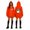 Saffron, variant on Multi Cartoon Graphic Zip Up Coat, Cute Cartoon Ghost Print Pumpkin Hooded Zip Jacket, Oversized Halloween Sweatshirt With 3D Stem Hood, Multiple Spooky Cartoon Graphic Holiday Outerwear, Saffron S