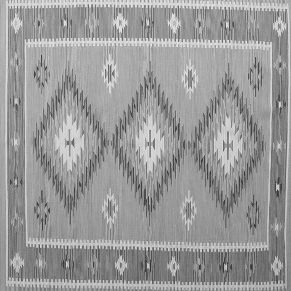 Ahgly Company Indoor Square Oriental Gray Traditional Area Rugs, 8' Square
