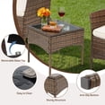 thumbnail image 6 of Simenmax Patio Furniture Set 3 Pieces, Outdoor Wicker Furniture with Coffee Table, Modern Rattan Patio Chairs Conversation Sets with Sofa for Garden, Terrace, Porch, Balconies, Lawns, Brown, 6 of 9
