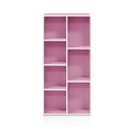 thumbnail image 3 of Pemberly Row Engineered Wood 7-Cube Reversible Open Shelf in White/Pink, 3 of 6