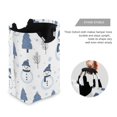 thumbnail image 3 of Yayeee Freestanding Laundry Hamper with Handle Collapsible Large Storage Basket for Clothes, Cartoon Snowmen, 3 of 7