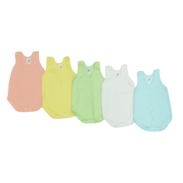 Paquete con 5 Pañaleros Camiseta Extra Suaves para Bebé combinación de colores pastel, Baby Planet México, Talla 2 a 4 Años, 100% Algodón.