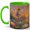 Green, variant on Dancing Fairy 11oz Ceramic Mug, Sunset Lily Pond Fantasy Art