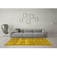 thumbnail image 3 of Ahgly Company Indoor Square Medallion Yellow Traditional Area Rugs, 5' Square, 3 of 4