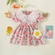 thumbnail image 2 of TAIAOJING Toddler Baby Girls Floral Dress Girls Short Sleeve Prints Lace Ruffles Princess Dress Dance Party Dresses Clothes For 18-24 Months, 2 of 9