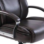 Serta Big & Tall High Back Office Chair, Heavy Duty Weight Rating, Brown Bonded Leather Upholstery