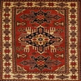 thumbnail image 1 of Ahgly Company Machine Washable Indoor Square Traditional Light Brown Area Rugs, 3' Square, 1 of 7