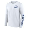 thumbnail image 2 of Men's Fanatics  White Kansas City Royals Press Box Long Sleeve T-Shirt, 2 of 3