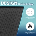 thumbnail image 3 of Unique Bargains Flat Face Cargo Liner Rear Trunk Mat Trunk Cargo Luggage Boot Tray Mat Vertical Stripes Pattern for Mitsubishi Outlander 2022-2024 Anti-Slip, 3 of 7