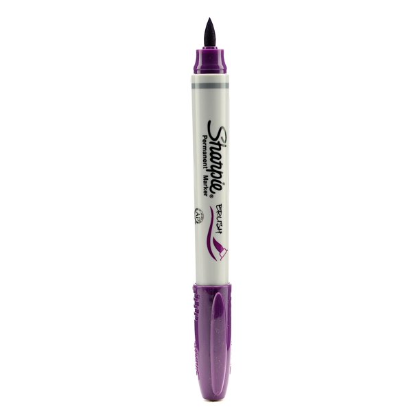Brush Tip Permanent Markers purple (pack of 12)