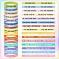 thumbnail image 3 of Pulseras de silicona motivadoras JUNEBRUSHS 120 piezas para niños, 3 of 7
