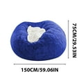 thumbnail image 2 of Begzeat Clearance Giant Fur Bean Bag Chair Cover for Kids Adults, Living Room Furniture Big Round Soft Fluffy Faux Fur Beanbag Lazy Sofa Bed Cover(Cover only, No Filler, Gemstone Blue, 6FT), 2 of 5