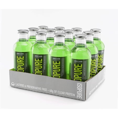 Isopure Zero Carb Protein Drink, Apple Melon, 40g Protein, 12 Ct
