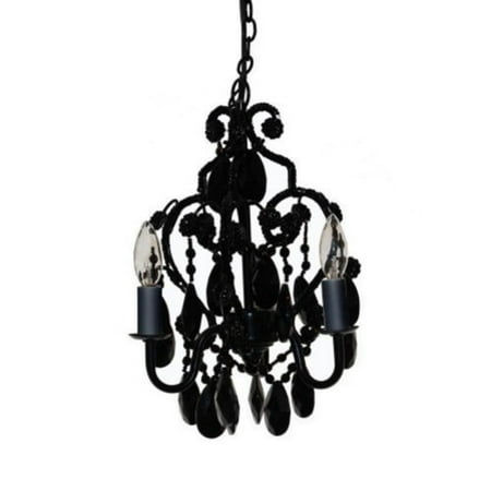 Stella Black Chandelier - Seed Sprout 3-Bulb Chandelier, Black