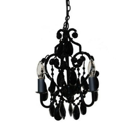 Seed Sprout 3-Bulb Chandelier, Black