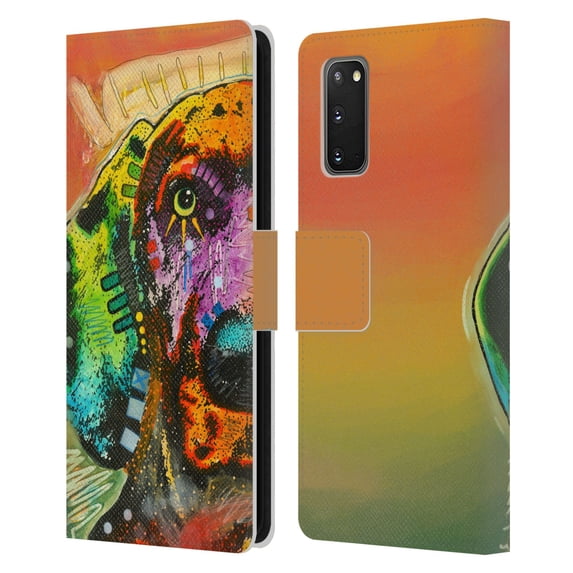Head Case Designs Officially Licensed Dean Russo Dogs Lab Leather Book Wallet Case Cover Compatible with Samsung Galaxy S20 / S20 5G