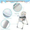 thumbnail image 4 of Baby High Chair, Foldable Highchair Dining Chair for Babies Toddlers, Adjustable Food Tray & Footrest, 3 Reclining Backrest, Adjustable Heights, Built-in Hidden Rear Wheels, 4 of 10