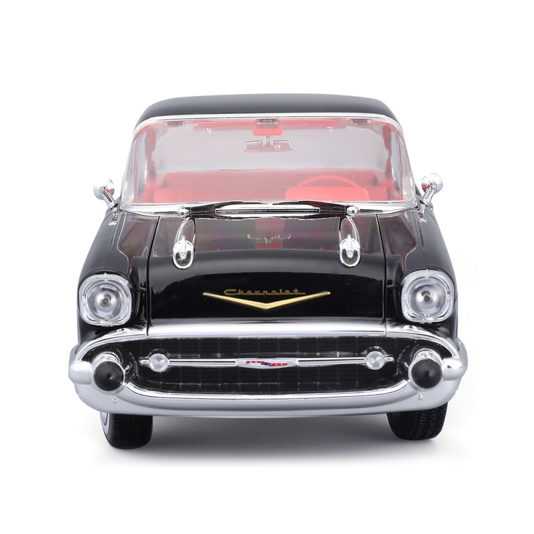1957 Chevrolet Bel Air Coupe Black with Red Interior 