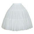 thumbnail image 5 of RUTAYY Women Knee Length Chiffon Half Skirt Wedding Dress With Solid Color Smocked Boho Pleated Skirts, 5 of 5