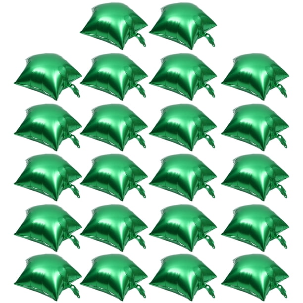 EeaseMX 20 globos de aluminio de 45 cm con forma de estrella de cinco puntas para carnaval, ideal para fiestas del Día de San Patricio (verde)