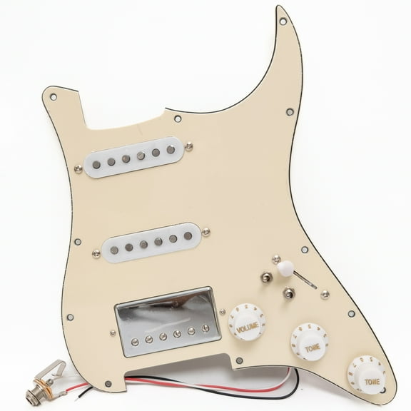 Guitar Prewired Loaded Strar Pickguard, with SSH Alnico 5 Humbucker Pickups, Coil Splitting for Fender USA/Mexico Strat Electric Guitars Replacement Parts