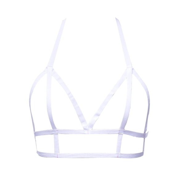 Brassiere Material Premium Cupsess Lencería Firmess Apasionada Misterioso Dulce Regalo Romántico Ambiente Moda Cupless Bras Blanco Speravity XX000635-01