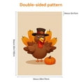 thumbnail image 5 of Happy Thanksgiving Day House Flag Cartoon Thanksgiving Day Turkey Washable Flags 28x40inch - Double Side Durable Camper Decorations Decoration for Patio Home Front Door Porch Lawn, 5 of 6