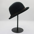 thumbnail image 4 of CoCopeaunts Women's Bucket Hat Wool Felt Bowler Hats Retro Soft Warm Autumn Winter Ladies Plain Cloche Basin Hat Black Hatband, 4 of 8