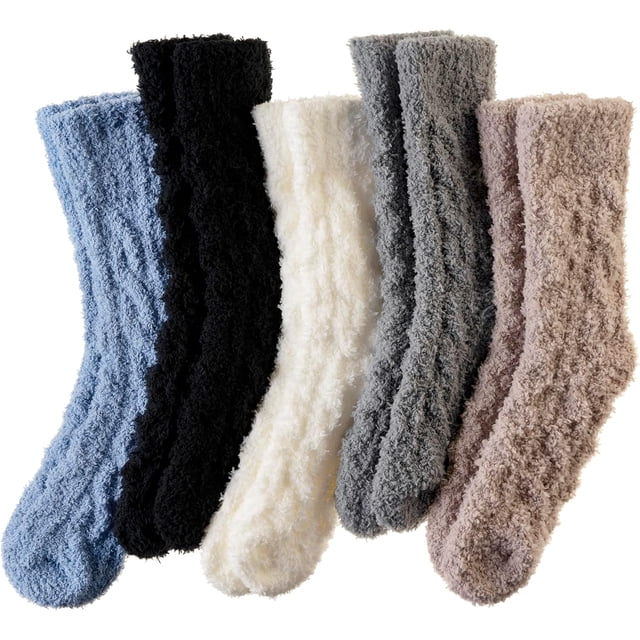 ORUYROP Womens Fuzzy Socks Soft Warm Fluffy Socks Winter Sleep Thermal Plush Casual Cozy Home Socks