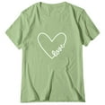 thumbnail image 5 of Womens Shirts Dressy Casual Valentine'S Day Short Sleeve O Neck Letter Print Heart-Shaped S Blouses & Button-Down Shirts, 5 of 5