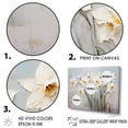 thumbnail image 3 of Designart "Minimalist White Daffodils" Daffodils Floater Framed Canvas Wall Art, 3 of 5