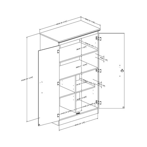 South Shore Morgan 2-Door Storage Cabinet, Morgan Cherry