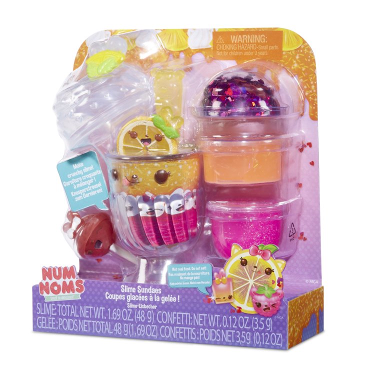 Num Noms Snackables Birthday Cake Slime Kit with Slime and Toppings