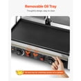 thumbnail image 4 of KFFKFF Commercial Panini Grill, 3600W Electric Sandwich Panini Maker, Stainless Steel Double Sandwichs Press with Handle and Temp Control, 4 of 9