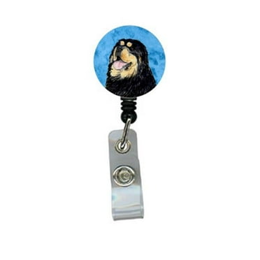 Carolines Treasures SS4788-BU-BR Tibetan Mastiff Retractable Badge Reel Or Id Holder With Clip