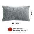 thumbnail image 7 of PiccoCasa Set of 2 Soft Water Repellent Throw Pillow Covers Light Gray 12x20 Inch, 7 of 7