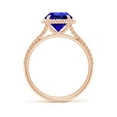 thumbnail image 2 of ANGARA Natural 1.8 ct Tanzanite Twist Rope Split Shank Ring in 14K Rose Gold for Women (Size-8mm) | December Birthstone, Birthday, Anniversary, Jewelry Gift for Women | Natural Tanzanite Ring, 2 of 9