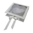 thumbnail image 3 of Caja de flores con forma de corazón para San Valentín, caja de embalaje rellenable decorativa con parte superior transparente para Blanco, 3 of 7