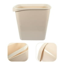 Worgeous Narrow Place Trash Bin Beige Plastic 1Set