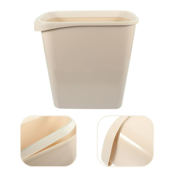 Worgeous Narrow Place Trash Bin Beige Plastic 1Set