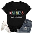 thumbnail image 4 of Afdoent Womens T Shirts Fashion Casual Crew Neck Letter Printed Short Sleeve T Shirt Top Tee Shirts For Women Trendy, 4 of 4