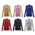 thumbnail image 2 of SHENMO Fashionable women's jacket with stand-up collar and plain sequins, 2 of 3