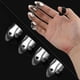 thumbnail image 2 of El juego de 12 púas para el pulgar con púa ajustable contiene 8 púas para el pulgar de acero inoxidable plateadas y 4 púas de plástico para el pulgar para guitarra, banjo, arpa y bajo., 2 of 5