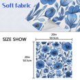 thumbnail image 5 of Napkin Satin Napkin 20*20Inchx4 Kitchen Towel Dinner Plate Towel Decorative Towel Napkin Tea Towel Suitable For Kitchen Table Blue Flower Cartoon, 5 of 8