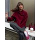 thumbnail image 3 of Chaqueta de manga larga con muescas laterales para mujer, abrigo corto holgado informal con botones y cuello alto, ropa de viaje, novedad de otoño, 2024, 3 of 5