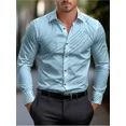 thumbnail image 1 of Camisa de solapa con estampado 3D de línea negra de gran venta para hombres, ropa casual lujosa de moda de alta calidad para hombres en la calle, 1 of 6