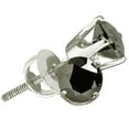 thumbnail image 1 of Dazzlingrock Collection 0.75 Carat (ctw) Round Black Diamond Ladies Stud Earrings, Sterling Silver, 1 of 1