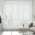 thumbnail image 5 of 2 Panels Window Sheer Curtains ,Basic Rod Pocket Sheer Curtains for Bedroom Children Living Room Yard Kitchen ,52"×96" ,White, 5 of 8